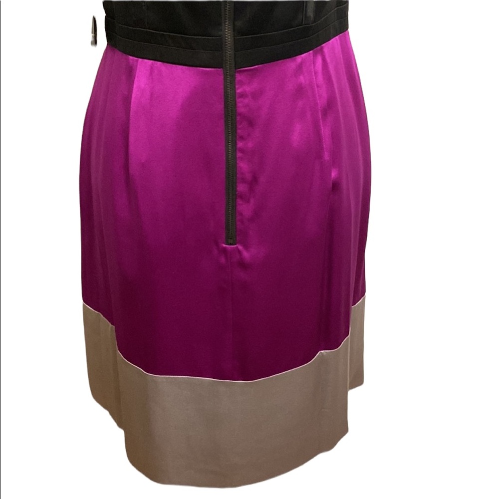 GIANNI BINI silk corset color block mini dress - Picture 9 of 13